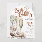 Stiefel und Bubbly Western Bride Wild West Country Einladung (Vorderseite)