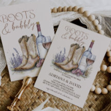 Stiefel und Bubbly Western Couples Dusche