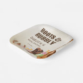 Stiefel und Bubbly Western Rodeo Cowgirl Brunch Pappteller (Gewinkelt)