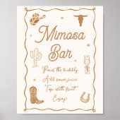 Stiefel und Bubby Brautparty Mimosa Bar Poster (Vorne)