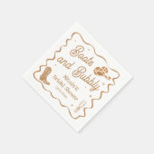 Stiefel und Bubby Brautparty Serviette (Ecke)