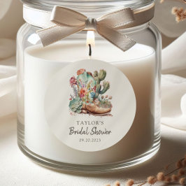 Stiefel und Bublly Western Brautparty Runder Aufkleber