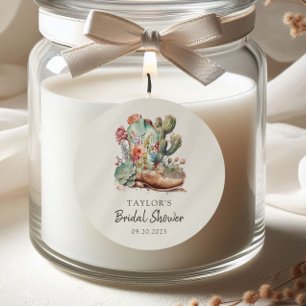 Stiefel und Champagner westliche Brautparty Runder Aufkleber