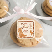 Stiefel und geklebter Western Quadratischer Aufkleber