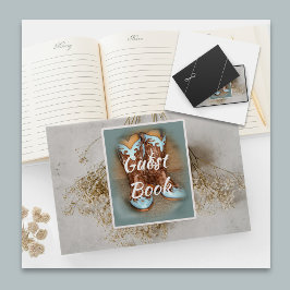 Stiefel und getrocknete Blume Gästebuch