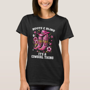Stiefel und Glamour Cowgirl Rodeo Reiten Wes T-Shirt