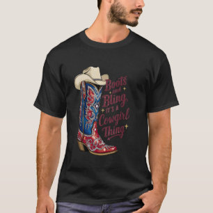 Stiefel und Glamour Es ist eine Cowgirl-Sache Rode T-Shirt