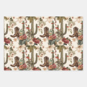 Stiefel und Kakteen Geschenkpapier Set (Vorderseite 3)