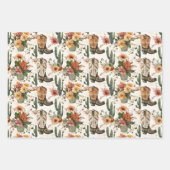 Stiefel und Kakteen Geschenkpapier Set (Vorderseite 2)