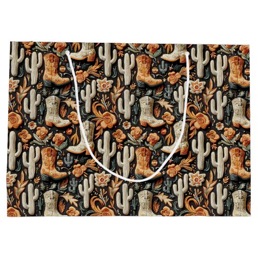 Stiefel und Kakteen Große Geschenktüte (Rückseite)