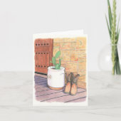 Stiefel und Kaktus Porch Karte (Vorderseite)