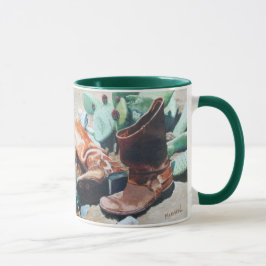 Stiefel und Kaktus Tasse