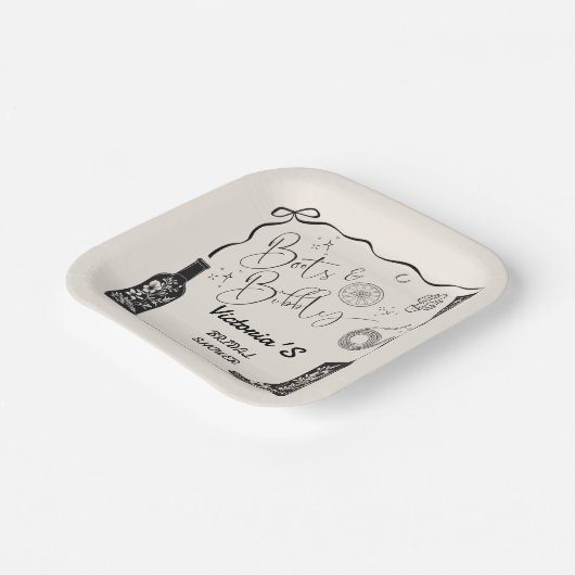 Stiefel und knackig Champagner Western Brautparty Pappteller (Gewinkelt)