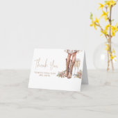 Stiefel und knackiges Brautparty Vielen Dank Karte (Gelbe Blume)