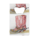Stiefel und Longhorn Geldbeutel Flaschenöffner (Rückseite)