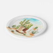 Stiefel und Lullabies: Wild West Cowboy Baby Showe Pappteller (Schrägansicht)