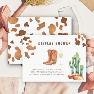 Stiefel und prickelnde Brautparty-Display-Dusche Begleitkarte