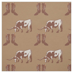 Stiefel und Rindfleisch-Western-Gewebe mit Stoff
