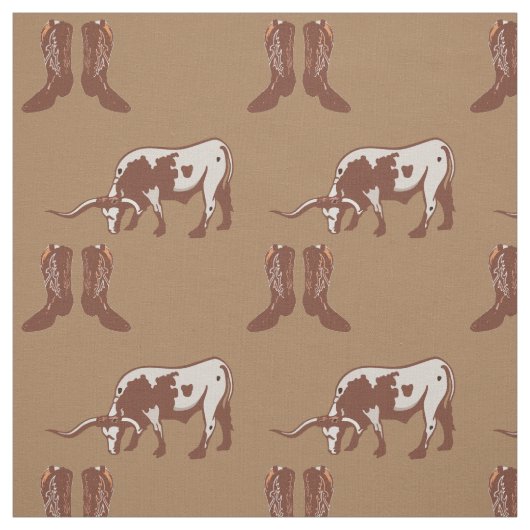 Stiefel und Rindfleisch-Western-Gewebe mit Stoff (Muster)