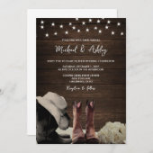 Stiefel und Rose Personalisierte Einladungen für H (Vorne/Hinten)