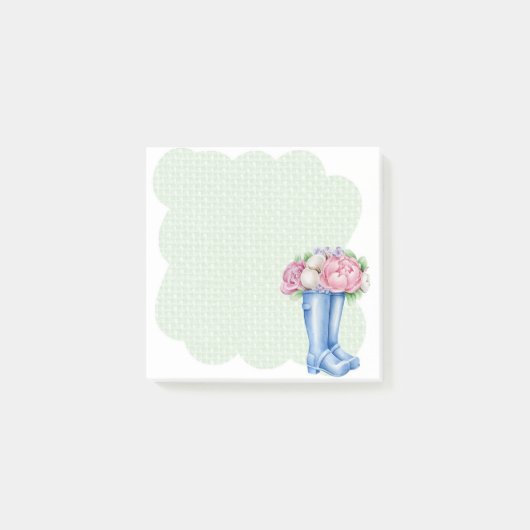 Stiefel und Rose Post-it Klebezettel (Vorderseite)