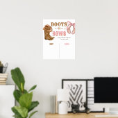 Stiefel und Schleifen Geschlecht Enthüllung Schild (Heimbüro)