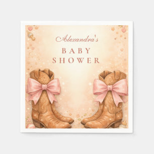 Stiefel und Schleifen Western-Baby-Party Serviette