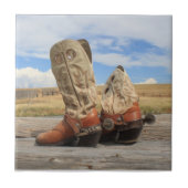 Stiefel und Sporen Fliese (Vorderseite)