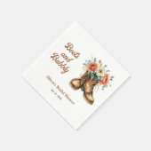 Stiefel und Sprudel Landhochzeit Brause Serviette (Ecke)