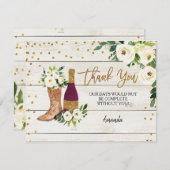 Stiefel und unglaublich rustikale Dankeschön-Karte Dankeskarte (Vorne/Hinten)