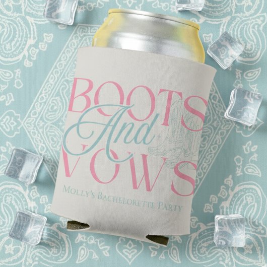 Stiefel und Vows - Western Junggeselinnen-Abschied Dosenkühler