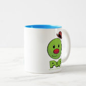 Stiefel und Welpen-Tasse Zweifarbige Tasse (VorderseiteRechts)