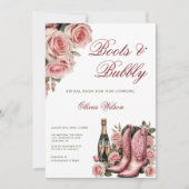 Stiefel und Western Cowboy-Brautparty Einladung (Vorderseite)