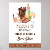 Stiefel und Western-Cowgirl-Brunch willkommen Poster (Vorne)