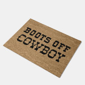 Stiefel von Cowboy Fußmatte (Schrägansicht)