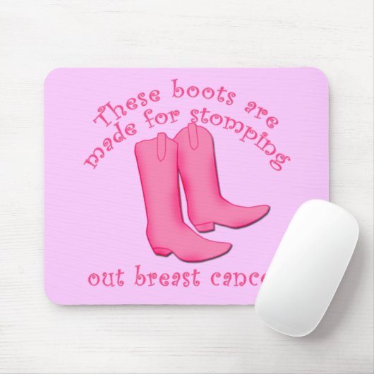 Stiefel werden für heraus stampfen Brustkrebs Mousepad (Mit Mouse)