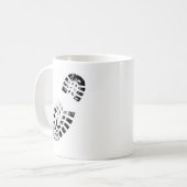 Stiefeldruck Kaffeetasse (Vorderseite Links)