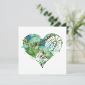 Stiefelmehlherz Einladung (Stehend Vorderseite)