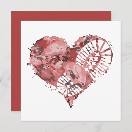 Stiefelmehlherz Einladung (Vorne/Hinten)