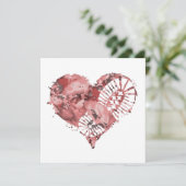 Stiefelmehlherz Einladung (Stehend Vorderseite)