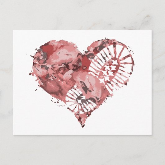 Stiefelmehlherz Feiertagspostkarte (Vorderseite)