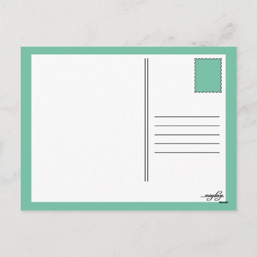 Stiefelmehlherz Feiertagspostkarte (Rückseite)