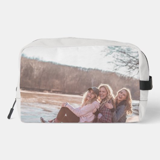 Stiefelreihe mit Blume Waschbeutel (Rückseite)