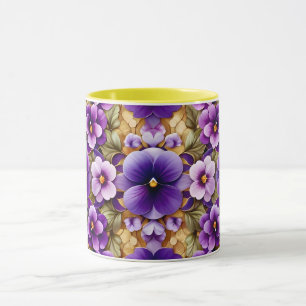 STIEFMIUTTERCHEN ~ Lila Schattierungen ~ Tasse