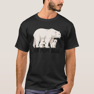 Stiefmutter Bär mit zwei Jungen Geschwister Eisbär T-Shirt
