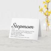Stiefmutter Definitions-Script Karte (Gelbe Blume)