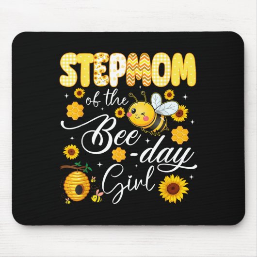 Stiefmutter des Bee-Day-Mädchens Lustiger Bienen-G Mousepad (Vorne)
