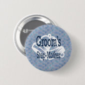 Stiefmutter des Bräutigam-Knopfes Button (Vorne & Hinten)