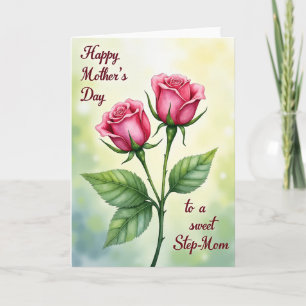 Stiefmutter Florale Herzen Karte