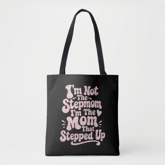 Stiefmutter-Geschenk Die Mutter, Die Eingesprungen Tasche (Vorderseite)